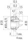 Binder 09-0104-80-02 M16 IP67 Female panel mount connector, Contacts: 2 (02-a), unshielded, solder, IP67, UL, front fastened