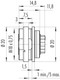 Binder 09-0128-780-07 M16 IP67 Female panel mount connector, Contacts: 7 (07-a), unshielded, crimping (Crimp contacts must be ordered separately), IP67, UL, front fastened