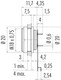 Binder 09-0132-66-12 M16 IP67 Female panel mount connector, Contacts: 12 (12-a), unshielded, THT, IP67, front fastened