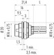 Binder 09-0123-702-06 M16 IP67 Male panel mount connector, Contacts: 6 (06-a), unshielded, single wires, IP67, UL