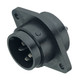 Binder 09-0061-00-05 Bayonet Male panel mount connector, Contacts: 5, unshielded, solder, IP40 | American Cable Assemblies