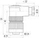 Binder 99-4226-70-07 RD24 Female angled connector, Contacts: 6+PE, 6.0-8.0 mm, unshielded, solder, IP67, UL, ESTI+, VDE, PG 9