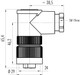 Binder 99-0218-210-07 RD24 Female angled connector, Contacts: 6+PE, 8.0-10.0 mm, unshielded, screw clamp, IP67, PG 11