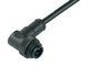 Binder 79-0233-20-04 RD24 Male angled connector, Contacts: 3+PE, unshielded, moulded on the cable, IP67, PVC, black, 4 x 1.50 mm², 2 m | American Cable Assemblies