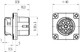 Binder 09-6503-000-08 Bayonet HEC Male panel mount connector, Contacts: 4+3+PE, unshielded, crimping (Crimp contacts must be ordered separately), IP68/IP69K, UL, VDE