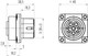 Binder 09-6504-000-08 Bayonet HEC Female panel mount connector, Contacts: 4+3+PE, unshielded, crimping (Crimp contacts must be ordered separately), IP68/IP69K, UL, VDE