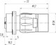 Binder 09-6520-100-12 Bayonet HEC Female panel mount connector, Contacts: 12, unshielded, crimping (Crimp contacts must be ordered separately), IP68/IP69K, UL, VDE