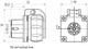 Binder 09-6520-200-12 Bayonet HEC Female panel mount connector, Contacts: 12, unshielded, crimping (Crimp contacts must be ordered separately), IP68/IP69K, UL, VDE