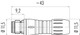 Binder 99-9214-460-05 Snap-In IP67 (subminiature) Female cable connector, Contacts: 5, 3.5-5.0 mm, unshielded, solder, IP67