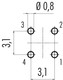 Binder 99-9211-490-04 Snap-In IP67 (subminiature) Male panel mount connector, Contacts: 4, unshielded, THT, IP67