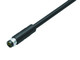 Binder 79-3415-52-06 M8 Male cable connector, Contacts: 6, unshielded, moulded on the cable, IP65, PUR, black, 6 x 0.25 mm², 2 m | American Cable Assemblies