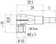 Binder 77-3708-0000-20003-0500 M8 Female angled connector, Contacts: 3, unshielded, moulded on the cable, IP67, UL, PVC, grey, 3 x 0.34 mm², stainless steel, 5 m