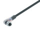 Binder 77-3608-0000-50003-0500 M8 Female angled connector, Contacts: 3, unshielded, moulded on the cable, IP67, UL, PUR, black, 3 x 0.34 mm², 5 m | American Cable Assemblies
