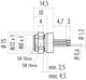 Binder 86-6518-1122-00004 M8 Female panel mount connector, Contacts: 4, unshielded, THT, IP67, M12x1,0, front fastened