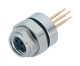 Binder 86-6518-1100-00003 M8 Female panel mount connector, Contacts: 3, unshielded, THT, IP67, M12x1,0, front fastened | American Cable Assemblies