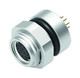 Binder 86-6518-1100-00012 M8 Female panel mount connector, Contacts: 12, unshielded, THT, IP67, screwable from the front | American Cable Assemblies
