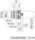 Binder 86-6618-1120-00004 M8 Female panel mount connector, Contacts: 4, shieldable, THT, IP67, M10x0,75, front fastened