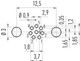 Binder 86-6618-1121-00008 M8 Female panel mount connector, Contacts: 8, shieldable, THT, IP67, M10x0,75, front fastened