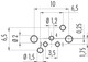 Binder 99-3412-282-03 M8 Female angled panel mount connector, Contacts: 3, unshielded, THR, IP67, UL