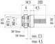 Binder 76-6518-1118-00012-0200 M8 Female panel mount connector, Contacts: 12, unshielded, single wires, IP67/IP69K, UL, M12x1,0, front fastened