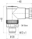 Binder 99-0429-92-04 M12-A Male angled connector, Contacts: 4, 4.0-6.0 mm, unshielded, screw clamp, IP67, UL