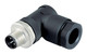 Binder 99-0437-286-05 M12-A Male angled connector, Contacts: 5, 2 x 2: 1.0-3.0 mm / Ø 4.0-5.0 mm, unshielded, screw clamp, IP67, UL | American Cable Assemblies