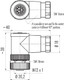 Binder 99-0492-52-12 M12-A Female angled connector, Contacts: 12, 6.0-8.0 mm, unshielded, solder, IP67, UL