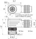 Binder 99-1538-822-05 M12-A Female angled connector, Contacts: 5, 6.0-8.0 mm, shieldable, wire clamp, IP67