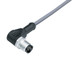 Binder 77-3427-0000-20004-0500 M12-A Male angled connector, Contacts: 4, unshielded, moulded on the cable, IP69K, UL, PVC, grey, 4 x 0.34 mm², 5 m | American Cable Assemblies