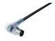 Binder 77-3627-0000-50003-0500 M12-A Male angled connector, Contacts: 3, unshielded, moulded on the cable, IP69K, UL, PUR, black, 3 x 0.34 mm², with LED PNP closer, 5 m | American Cable Assemblies