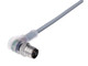 Binder 77-3627-0000-20004-1000 M12-A Male angled connector, Contacts: 4, unshielded, moulded on the cable, IP68/IP69K, UL, PVC, grey, 4 x 0.34 mm², with LED PNP closer, 10 m | American Cable Assemblies