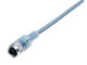 Binder 77-3630-0000-20003-0500 M12-A Female cable connector, Contacts: 3, unshielded, moulded on the cable, IP69K, UL, PVC, grey, 3 x 0.34 mm², with LED PNP closer, 5 m | American Cable Assemblies