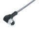 Binder 77-3434-0000-20003-0200 M12-A Female angled connector, Contacts: 3, unshielded, moulded on the cable, IP69K, UL, PVC, grey, 3 x 0.34 mm², 2 m | American Cable Assemblies