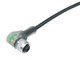 Binder 77-3634-0000-50003-0500 M12-A Female angled connector, Contacts: 3, unshielded, moulded on the cable, IP69K, UL, PUR, black, 3 x 0.34 mm², with LED PNP closer, 5 m | American Cable Assemblies