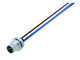 Binder 76-0231-0015-00004-0200 M12-A Male panel mount connector, Contacts: 4, unshielded, single wires, IP68, UL, M16x1,5 | American Cable Assemblies