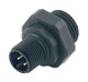Binder 09-0439-397-04 M12-A Male panel mount connector, Contacts: 4, unshielded, solder, IP67, M20x1,5 | American Cable Assemblies