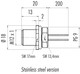 Binder 76-2131-0111-00012-0200 M12-A Male panel mount connector, Contacts: 12, unshielded, single wires, IP68, UL, PG 9, stainless steel