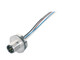 Binder 76-0331-0111-00008-0200 M12-A Male panel mount connector, Contacts: 8, unshielded, single wires, IP68, UL, PG 13,5 | American Cable Assemblies