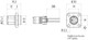 Binder 99-3433-100-04 M12-A Square male panel mount connector, Contacts: 4, unshielded, single wires, IP69k, IP68, IP67, UL, Vierkant, Square housing 20 mm