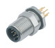 Binder 86-1031-1100-00004 M12-A Male panel mount connector, Contacts: 4, unshielded, THT, IP68, UL, M12x1,0, front fastened | American Cable Assemblies