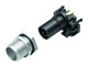 Binder 99-3441-458-05 M12-A Male panel mount connector, Contacts: 5, shieldable, THR, IP68, UL, for PCB assembly | American Cable Assemblies
