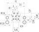 Binder 99-3481-202-08 M12-A Male angled panel mount connector, Contacts: 8, unshielded, THR, IP68, UL, for PCB assembly