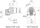 Binder 99-3481-202-08 M12-A Male angled panel mount connector, Contacts: 8, unshielded, THR, IP68, UL, for PCB assembly