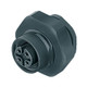 Binder 86-4832-3002-00008 M12-A Female panel mount connector, Contacts: 8, unshielded, solder, IP67, UL, PG 9, front fastened | American Cable Assemblies
