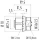 Binder 86-0232-0002-00008 M12-A Female panel mount connector, Contacts: 8, unshielded, solder, IP68, UL, M16x1,5