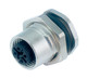 Binder 86-0532-1002-00005 M12-A Female panel mount connector, Contacts: 5, unshielded, solder, IP68, UL, PG 9, front fastened | American Cable Assemblies