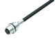 Binder 70-3482-785-08 M12-A Female panel mount connector, Contacts: 8, 6.0 mm, shielded, with cable assembled, IP68, M16x1,5, PUR, 8 x 0.25 mm², 0.5 m | American Cable Assemblies