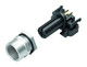 Binder 99-3482-200-08 M12-A Female panel mount connector, Contacts: 8, unshielded, THR, IP68, UL, for PCB assembly | American Cable Assemblies