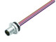 Binder 76-2631-1111-00012-0200 M12-A Male panel mount connector, Contacts: 12, unshielded, single wires, IP68, UL, M16x1,5, front fastened, stainless steel | American Cable Assemblies