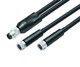 Binder 77-9805-3406-50003-0030 Connecting Cables Connecting cable, Contacts: 4/3, unshielded, moulded on the cable, IP67, PUR, black, 3 x 0.14 mm², 0.3 m | American Cable Assemblies